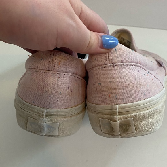 Vans Classic Slip On Speckle Jersey Pink Sneakers - Picture 5 of 9